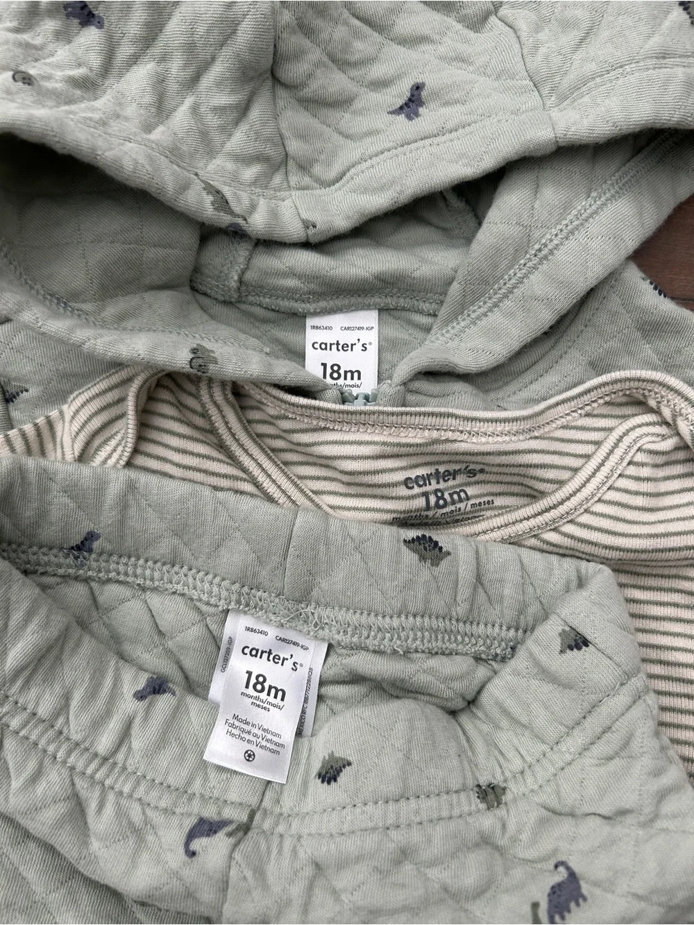Carter's Quilted Hooded Set